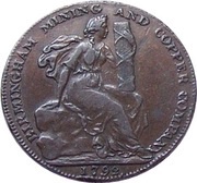 ½ Penny Warwickshire - Birmingham / Mining and Copper Co. obverse image