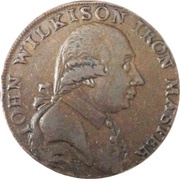 ½ Penny Warwickshire - Wilkinson / Vulcan obverse image