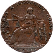 ½ Penny Warwickshire - Wilkinson / Pecunia, United Kingdom, 1791-1793 reverse image