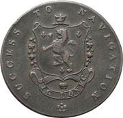 ½ Penny Lincolnshire - Sleaford / John of Gaunt, United Kingdom, 1791-1794 reverse image
