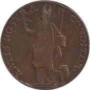 ½ Penny Lancashire - Lancaster / John of Gaunt, United Kingdom, 1791-1794 reverse image