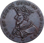 ½ Penny Lancashire - Liverpool / Duke of Lancaster, United Kingdom, 1791-1794 reverse image