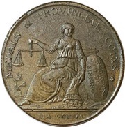 ½ Penny Warwickshire - Birmingham / Lutwyche's obverse image