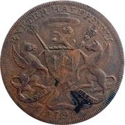 ½ Penny Devonshire - Exeter / S. Kingdon, United Kingdom, 1792 reverse image