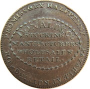 ½ Penny Nottinghamshire - Nottingham / Donald and Co obverse image