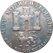 ½ Penny Norfolk - Norwich / Bolingbroke's obverse image