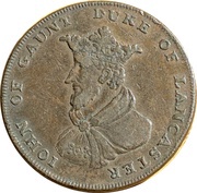 ½ Penny Lancashire - Lancaster / John of Gaunt obverse image