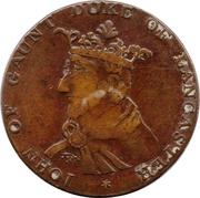 ½ Penny Lancashire - Lancaster / John of Gaunt obverse image