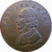 ½ Penny Warwickshire - Shakespeare obverse image