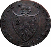 ½ Penny Lancashire - Rochdale / J. Kershaw obverse image