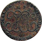 ½ Penny Warwickshire - Birmingham / H. Hickman reverse image