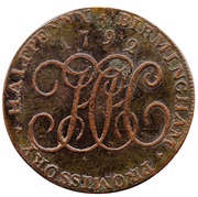 ½ Penny Warwickshire – Birmingham / H. Hickman, United Kingdom, 1792 reverse image