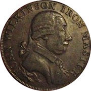 ½ Penny Warwickshire - Wilkinson / Harp obverse image