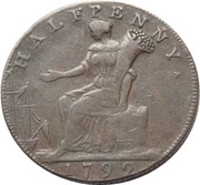 ½ Penny Middlesex - London / W. Sheward, United Kingdom, 1792 reverse image