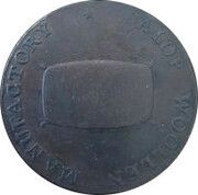 ½ Penny Shropshire - Shrewsbury / Woolpack, United Kingdom, 1793 reverse image