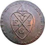 ½ Penny Lancashire - Manchester / I. Fielding, United Kingdom, 1793 reverse image