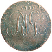 ½ Penny North Wales - Druid, United Kingdom, 1793 reverse image