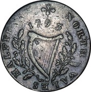 ½ Penny North Wales - Druid, United Kingdom, 1793 reverse image