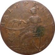 ½ Penny Hampshire - Emsworth / Peace and Plenty obverse image