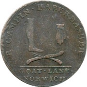 ½ Penny Norfolk – Norwich obverse image