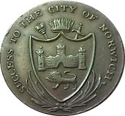 ½ Penny Norfolk - Norwich obverse image