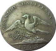 ½ Penny Norfolk - Norwich, United Kingdom, 1793 reverse image
