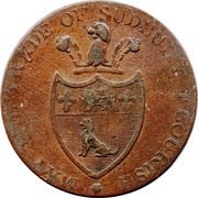 ½ Penny Suffolk – Sudbury / Goldsmiths obverse image