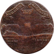 ½ Penny Norfolk – Norwich, United Kingdom, 1793 reverse image