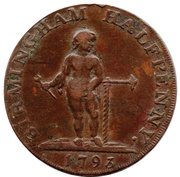 ½ Penny Warwickshire - Birmingham obverse image