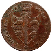 ½ Penny Warwickshire - Birmingham, United Kingdom, 1793 reverse image