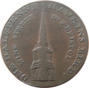 ½ Penny Somerset - Bristol / Hawkins Bird obverse image