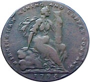 ½ Penny Warwickshire – Birmingham / Mining and Copper Co. obverse image