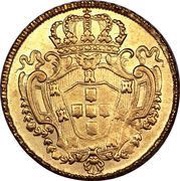 6400 Réis - João V 1st Type of Shield; Bahia Mint, Brazil, 1727-1730 reverse image