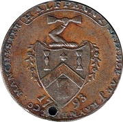 ½ Penny Lancashire - Manchester / Frederick Duke of York, United Kingdom, 1793 reverse image