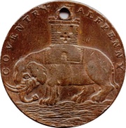 ½ Penny Warwickshire – Coventry / Lady Godiva, United Kingdom, 1793 reverse image