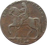 ½ Penny Warwickshire - Coventry / Lady Godiva obverse image