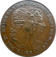 ½ Penny Middlesex - National Series / Louis XVI and M. Antoinette obverse image