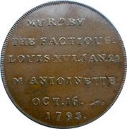 ½ Penny Middlesex - National Series / Louis XVI and M. Antoinette, United Kingdom, 1793-1797 reverse image