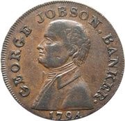 ½ Penny Northamptonshire / Northampton - G. Jobson obverse image