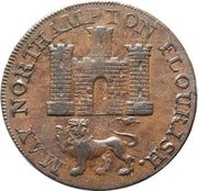 ½ Penny Northamptonshire / Northampton - G. Jobson, United Kingdom, 1794 reverse image