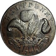 ½ Penny Sussex – Brighton / Prince of Wales, United Kingdom, 1794 reverse image