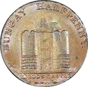 ½ Penny Suffolk - Bungay / Castle obverse image