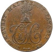 ½ Penny Kent - Hawkeurst, United Kingdom, 1794 reverse image