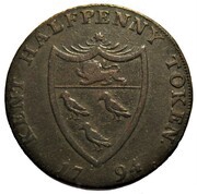½ Penny Kent - Lamberhurst / I. Gibbs, United Kingdom, 1794 reverse image