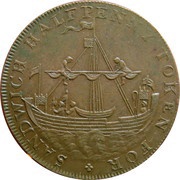 ½ Penny Kent - Sandwich / T. Bundock, United Kingdom, 1794 reverse image