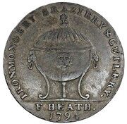 ½ Penny Somerset - Bath / F. Heath, United Kingdom, 1794 reverse image