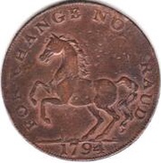 ½ Penny Kent – Staplehurst / J. Simmons, United Kingdom, 1794 reverse image