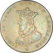 ½ Penny Lancashire - Lancaster / John of Gaunt obverse image
