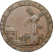 ½ Penny Kent - Appledore / W. Peckham obverse image