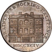 ½ Penny Essex - Braintree / W. Goldsmith obverse image